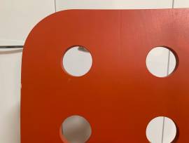 Sedia ufficio IKEA JULES in legno rosso con ruote