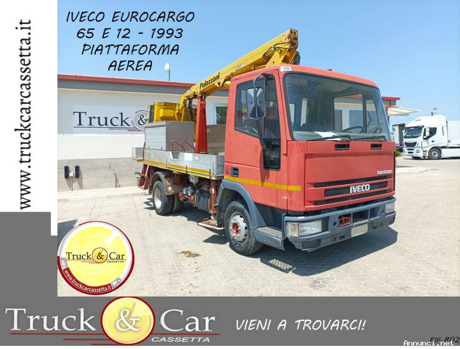 RIF.802 IVECO EUROCARGO 65 E 12 – 1993 – PIATTAFORMA AEREA – GRU PALAZZANI – VENTENNALE OK
