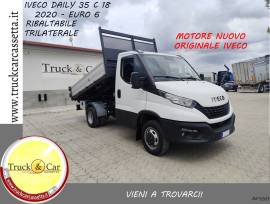 1203 IVECO DAILY 35C18–2020–CON MOTORE NUOVO ORIGINALE IVECO CON GARANZIA–RIBALTABILE TRILATERALE-€6