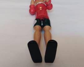 Pinocchio in legno, dipinto a mano e completamente snodabile, lunghezza: 30 cm. Fabbricato in Italia
