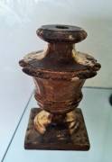 Vaso Porta  Palme in legno intagliato e dorato   '800  da altare .