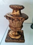 Vaso Porta  Palme in legno intagliato e dorato   '800  da altare .