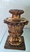 Vaso Porta  Palme in legno intagliato e dorato   '800  da altare .