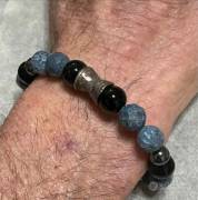 Braccialetti uomo artigianali in pietre semipreziose e argento Balinese 