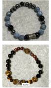 Braccialetti uomo artigianali in pietre semipreziose e argento Balinese 