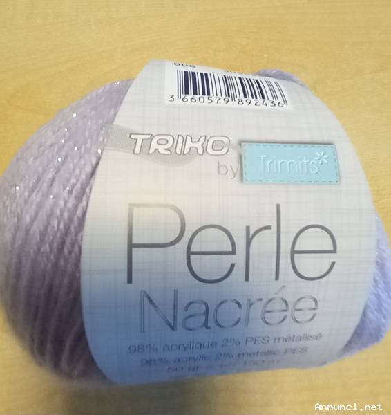 7 Gomitoli Filo Trico Trimits Perle Nacree 006Violet