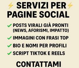 Post virali e contenuti social per pagine – Pronti Subito!
