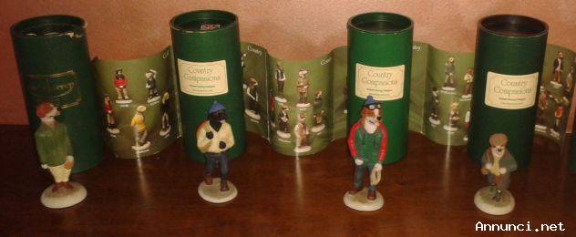 Robert Harrop Designs vintage , n° 4 figurine serie cani sembianze umane ,Country Companions Shropsh
