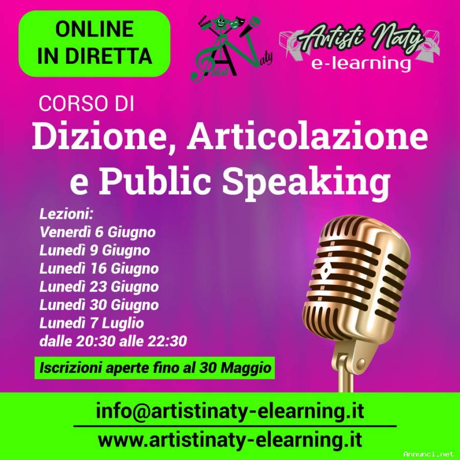 Corso di Dizione, Articolazione e Public Speaking