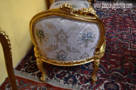 Divanetto-panchetta dorata stile Barocco