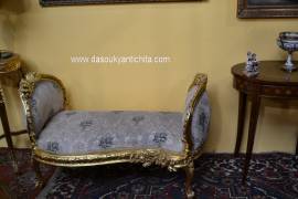 Divanetto-panchetta dorata stile Barocco