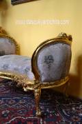 Divanetto-panchetta dorata stile Barocco