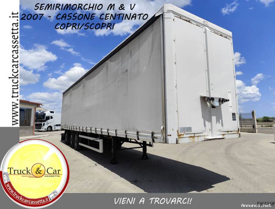 RIF.1228 SEMIRIMORCHIO M & V – 2007 – CASSONE CENTINATO – COPRI/SCOPRI