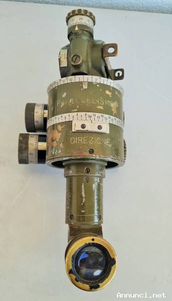 Puntatore Periscopio Goniometro militare italiano WW2 M12 mod.58 Ma 928 4x 175oo numero seriale