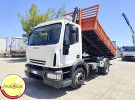 RIF.1232 IVECO EUROCARGO 140 E 22 – 2008 – GANCIO SCARRABILE BOB DA 12 TON – CASSONE CON SPONDE APRI