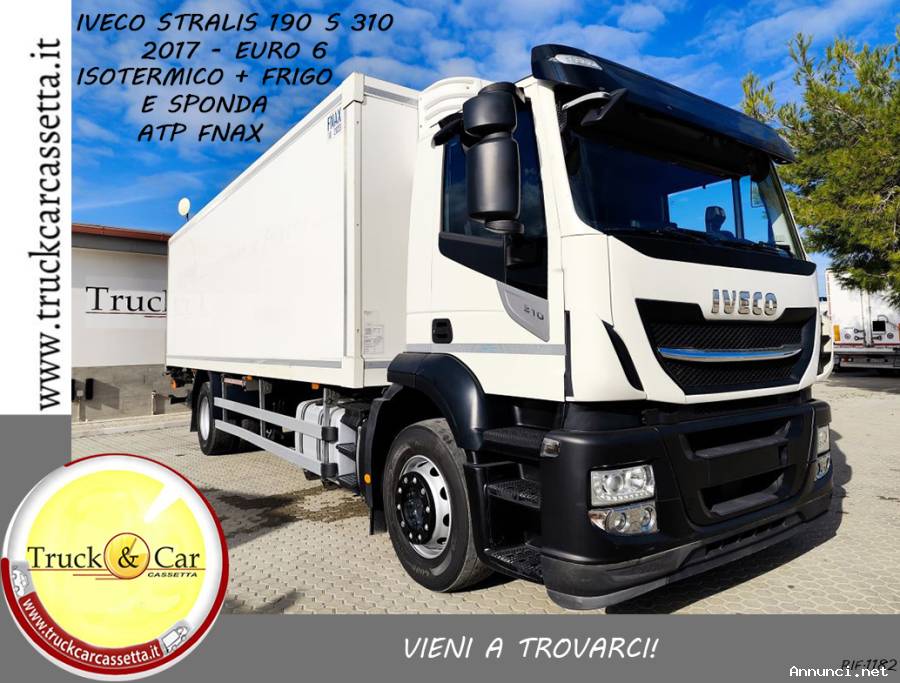 RIF.1182 IVECO STRALIS 190 S 310 – 2017 – FULL PNEUMATICO – FURGONE ISOTERMICO CON GRUPPO FRIGO E SP