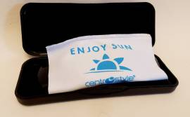Clip - on da sole FISSO Polarizzato Centro Style con astuccio elegante