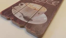Targa in legno con scritta "I Love You More Than Coffee", da appendere, decorazione da pa Targa in legno con scritta "I Love You More Than Coffee", da appendere, decorazione da pa