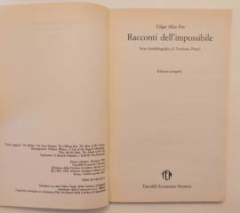 Racconti dell’impossibile. Ed.integrale di Edgar A.Poe; 1°Ed.Newton Compton, 1994 ottimo Racconti dell’impossibile. Ed.integrale di Edgar A.Poe; 1°Ed.Newton Compton, 1994 ottimo