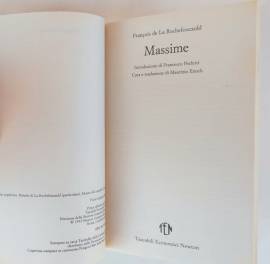 Massime di François de La Rochefoucauld 1°Ed:Newton Compton, aprile 1993