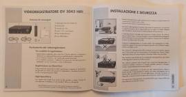 Manuale Videoregistratore Grunding Vivance GV 3043 HI FI Italiano Francese Tedesco Olandese Manuale Videoregistratore Grunding Vivance GV 3043 HI FI Italiano Francese Tedesco Olandese