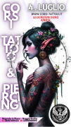 4.LUGLIO.2026 Reggio Emilia iniziano i corsi tattoo e piercing 