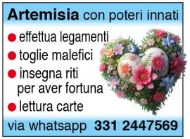 Artemisia esperta cartomante da consigli magici molto efficaci in ogni circostanza 