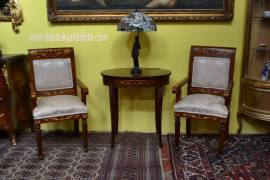 Coppia di capotavola-poltrone stile olandese