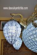 Lampadario stile Impero cm.170 a 20 luci 