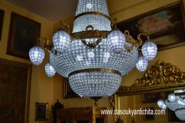 Lampadario stile Impero cm.170 a 20 luci 