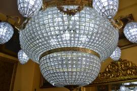 Lampadario stile Impero cm.170 a 20 luci 