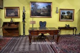 Scrivania diplomatica stile Chippendal cm. 160
