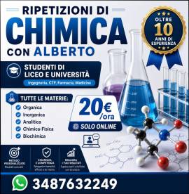   RIPETIZIONI DI CHIMICA - ESPERIENZA PLURIENNALE 