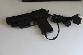 Retrogaming PS2 LIghtGUN 100HZ autofire movim. carrello Desert Eagle SpeedLink