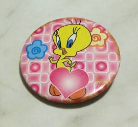 Spilla vintage rotonda con Titti Looney Tunes diametro mm.30 da collezione