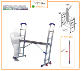 MINI PONTEGGIO TRABATTELLO leggerissimo e rapido nel montaggio SCALA IN ALLUMINIO FACAL PENNYMINI PO