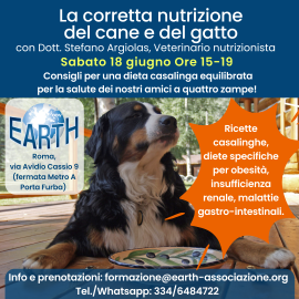 CORSO: CORRETTA NUTRIZIONE DEL CANE E DEL GATTO