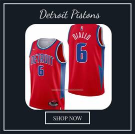 Maglia Detroit Pistons Hamidou Diallo NO 6 City 2021-22 Rossa