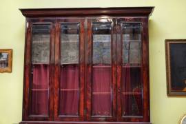 Bookcase-libreria doppio corpo quattro sportelli stile inglese