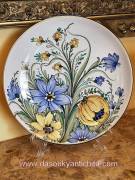 Piatto da collezione vintage a fiori Castelli Simonetti