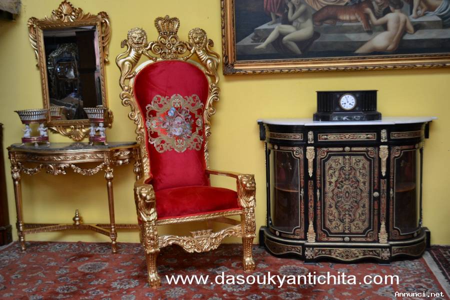 Poltrona-trono stile Impero