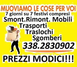 ROMA TRASLOCHI E SGOMBERI RAPIDI ED ECONOMICI 7GG SU7