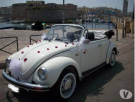 Noleggio occasionalmente Maggiolone cabriolet bianco  per matrimoni ed eventi 