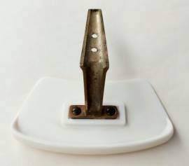 Vintage raro Gancio Appendiabiti in BACHELITE e Ottone immagine di due elefanti