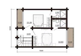 Casa a in legno lamellare pareti da 180 mm.