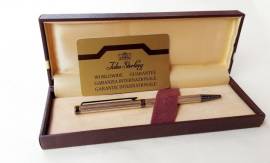 Penna biro vintage John Sterling, corpo finemente cesellato in argento 925%+scatola e certificato 