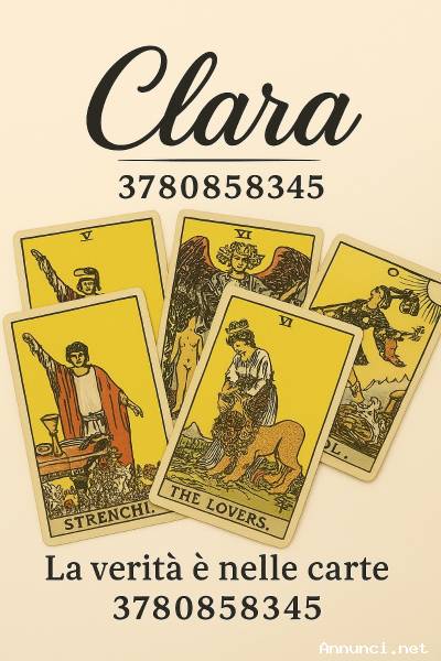TAROCCHI ONLINE: CLARA, LA CARTOMANTE CHE LEGGE IL TUO DESTINO