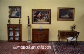 Antica libreria-vetrina stile inglese Vittoriana