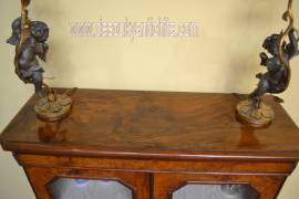 Antica libreria-vetrina stile inglese Vittoriana