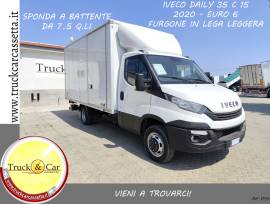 RIF.1154 IVECO DAILY 35 C 15 – 2020 – FURGONE IN LEGA LEGGERA + SPONDA CARICATRICE A BATTENTE DA 7.5